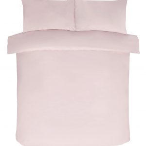 Pink Plain Dyed Polycotton Duvet Cover Set, 50% Cotton