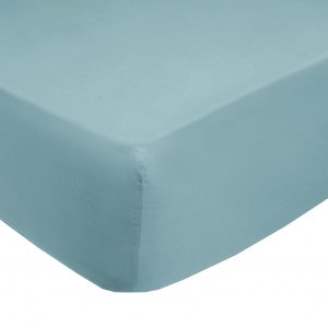 Teal Plain Dyed Polycotton Fitted Bed Sheet, 50% Cotton