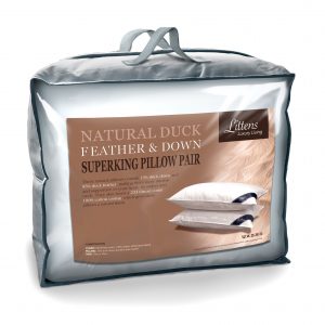 50cm x 90cm Super King Size Duck Feather & Down Pair Pillows (20" x 36")