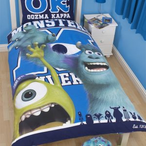 Disney Monsters Inc University Single Bed Panel Duvet Cover