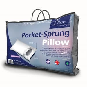 56 Pocket Sprung Orthopaedic Firm Support Hollowfibre Pillow