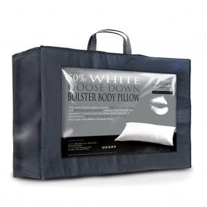 Luxury Ultimate 50% Goose Down Long Body Bolster Pillow