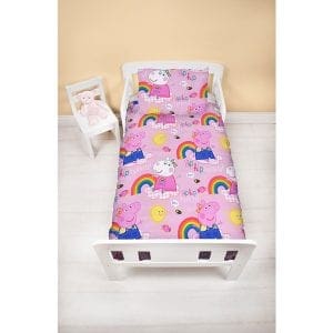 Peppa Pig Hooray Junior Cot Bed Bedding Bundle (4 in 1)