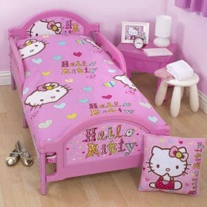 Hello Kitty Folk Junior Cot Bed Bedding Bundle