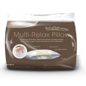 Multi Relax Dual Layer Memory Foam & Hollowfibre Reversible Pillow