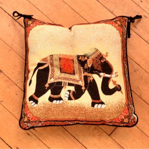 40cm x 40cm Raj Elephant Woven Tapestry Chunky Chair Seat Pad