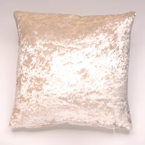18" x 18" Pearl Cream Crushed Velvet Shimmer Cushion Cover