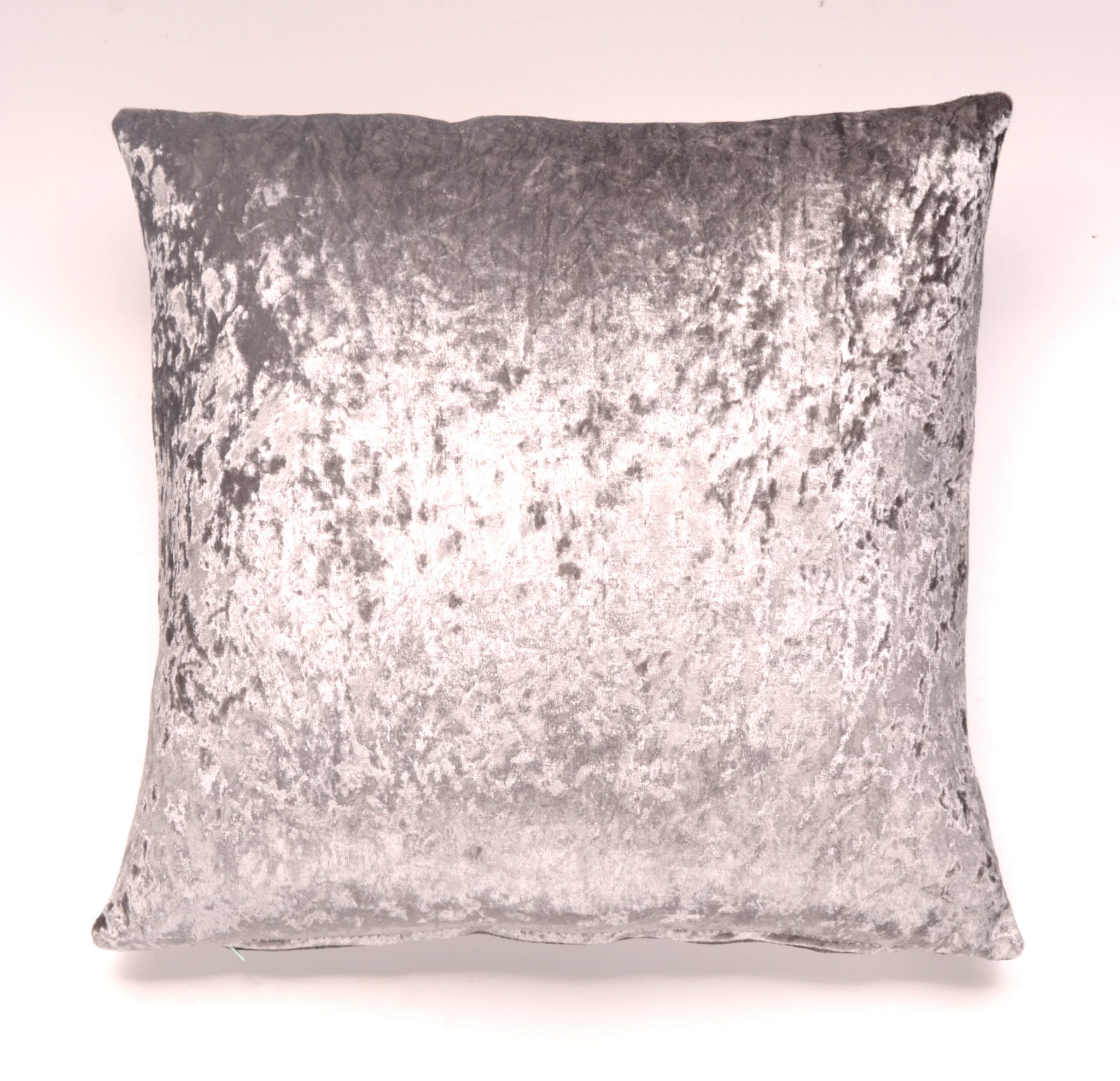 18" x 18" Silver Grey Crushed Velvet Shimmer Cushion Cover