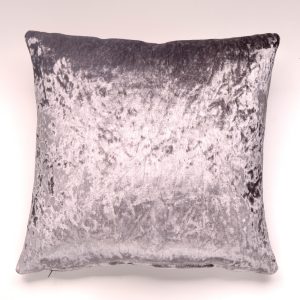 18" x 18" Steel Grey Crushed Velvet Shimmer Cushion Cover