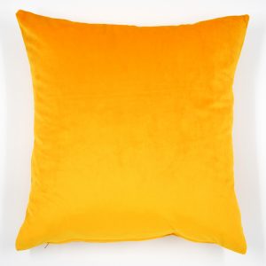 18" x 18" Sunflower Yellow Plain Matte Velvet Cushion Cover (45cm x 45cm)