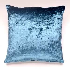 22" x 22" Aqua Blue Crushed Velvet Shimmer Cushion Cover