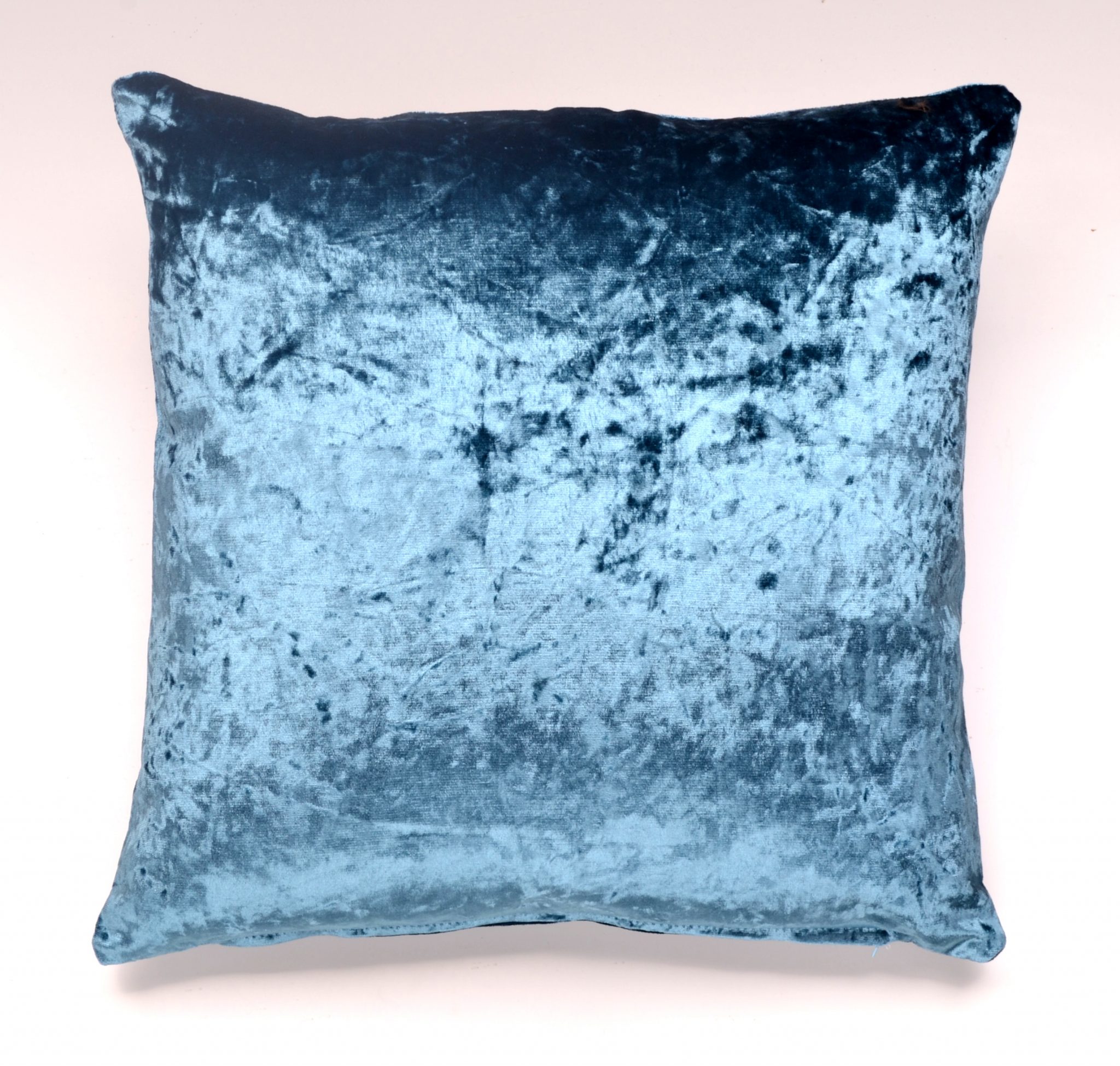 22" x 22" Aqua Blue Crushed Velvet Shimmer Cushion Cover