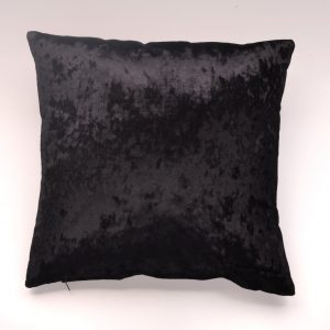 22" x 22" Black Crushed Velvet Shimmer Cushion Cover