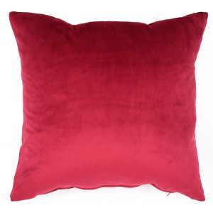 22" x 22" Cherry Red Plain Matte Velvet Cushion Cover (55cm x 55cm)