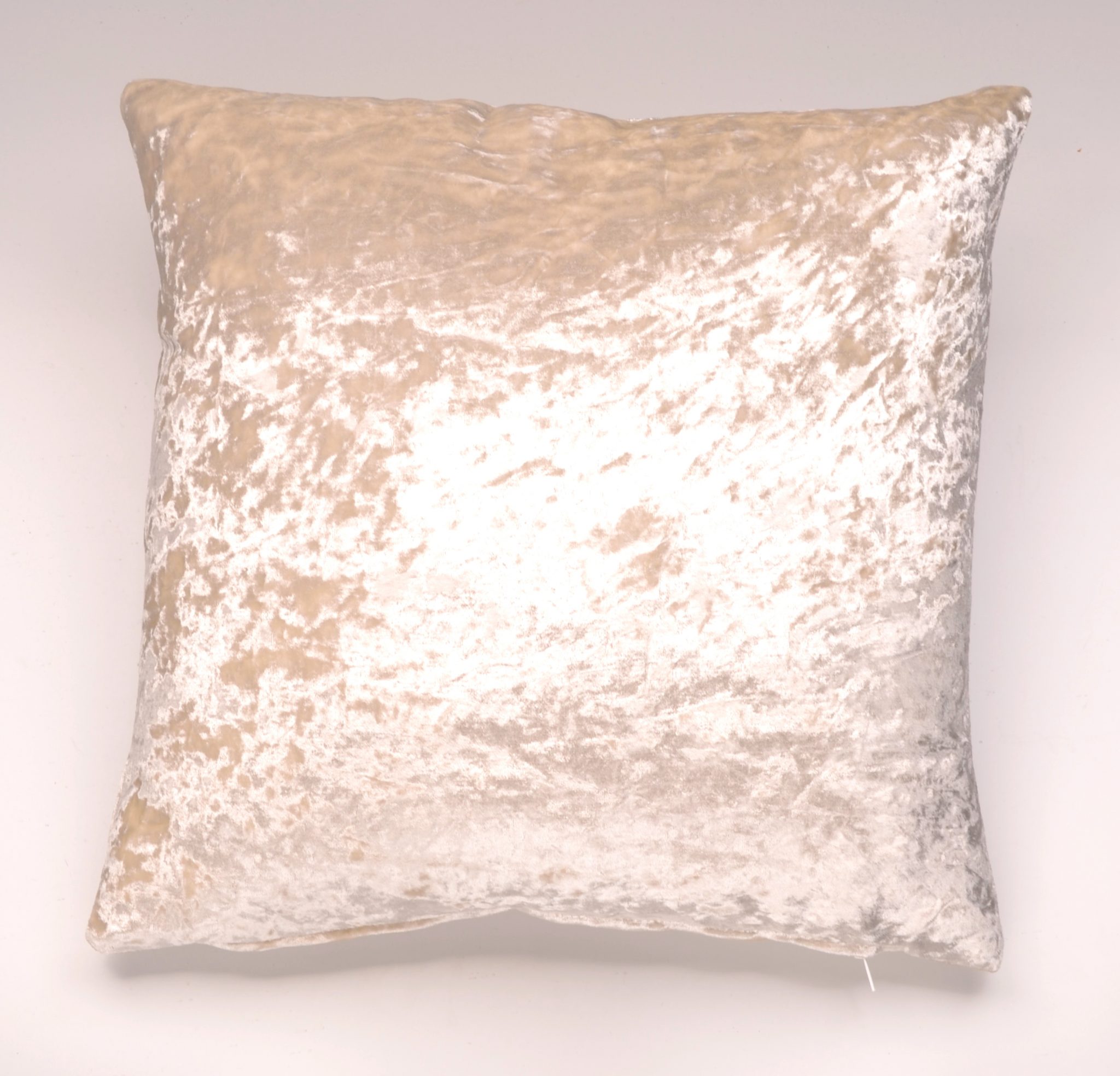 22" x 22" Pearl Cream Crushed Velvet Shimmer Cushion Cover