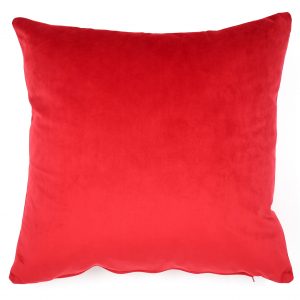22" x 22" Red Plain Matte Velvet Cushion Cover (55cm x 55cm)