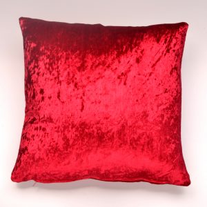 22" x 22" Red Crushed Velvet Shimmer Cushion Cover