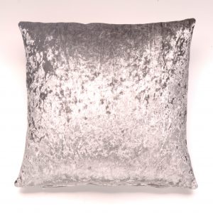22" x 22" Silver Grey Crushed Velvet Shimmer Cushion Cover