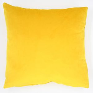 22" x 22" Yellow Plain Matte Velvet Cushion Cover (55cm x 55cm)