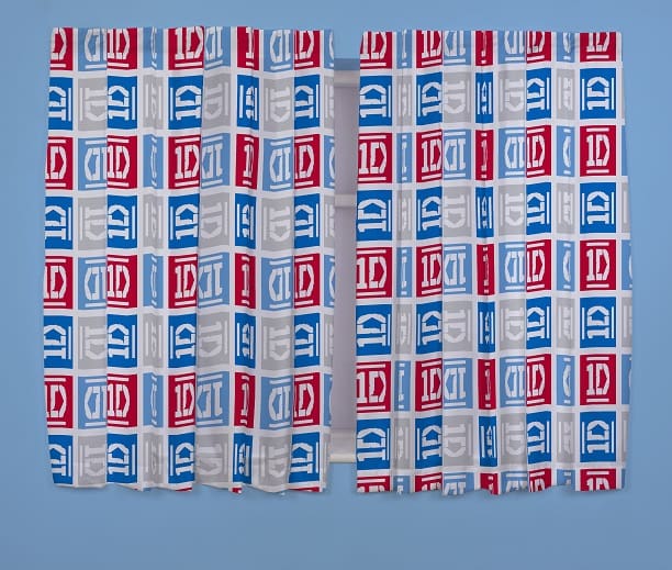 66" x 54" One Direction Craze 3" Tape Pair Curtains