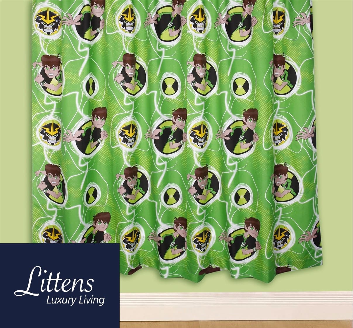 66" x 54" Ben 10 Omniverse 3" Tape Pair Curtains