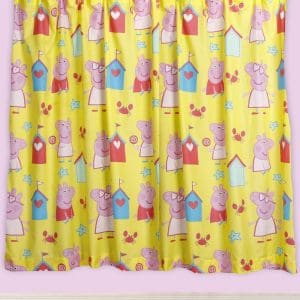 66" x 54" Peppa Pig Seaside 3" Tape Pair Curtains