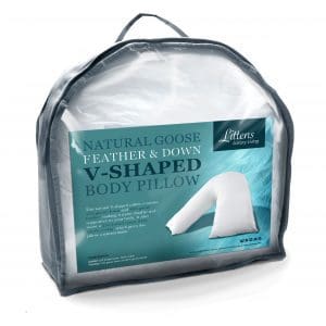 V Shape Body Neck Support Orthopaedic Goose Feather & Down Pillow