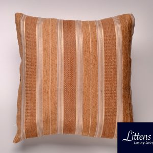 18" x 18" Cream Serit Stripes Lines Chenille Cushion Cover (45cm x 45cm)