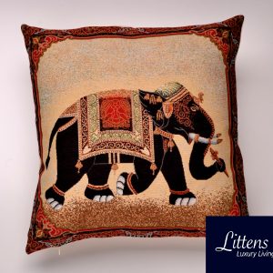 18" x 18" Indian Raj Elephant Woven Tapestry Cushion Cover 45cm x 45cm