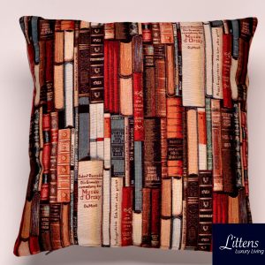 18" x 18" Library Books Woven Tapestry Cushion Cover (45cm x 45cm)