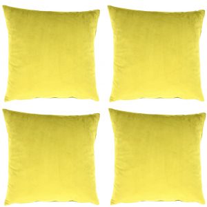 4 x 18" x 18" Moss Green Plain Matte Velvet Cushion Cover (45cm x 45cm)