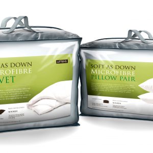 Double Bed Microfibre Soft As Down Duvet Quilts & 2 Pillows