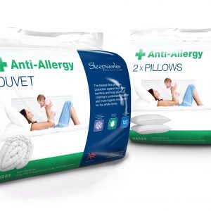 King Bed Anti-Allergy Hollowfibre Duvet Quilt & 2 Pillow