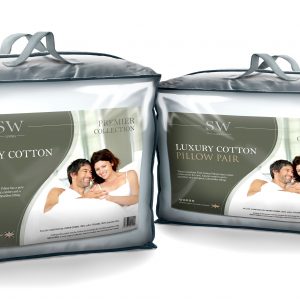 Superking Bed 100% Luxury Cotton Hollowfibre Duvet Quilts & 2 Pillows