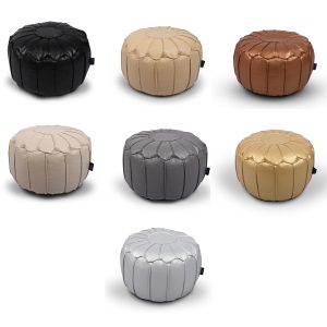 Faux Leather Moroccan Bean Bag Pouffe Footstool Seat