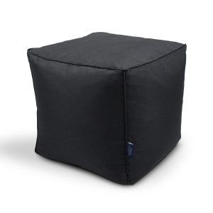 Linen Look Square Cube Footstool Ottoman Bean Bag Pouffe