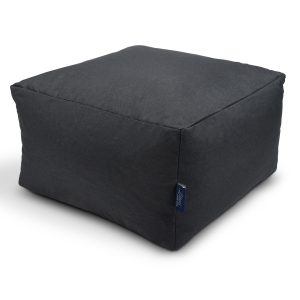 Linen Look Square Footstool Ottoman Bean Bag Pouffe