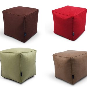 Faux Suede Cube Footstool Ottoman Pouffe Bean Bag