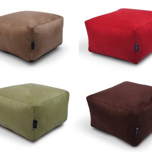 Faux Suede Square Footstool Ottoman Pouffe Bean Bag