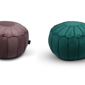 Velvet Moroccan Bean Bag, Footstool Ottoman Pouffe