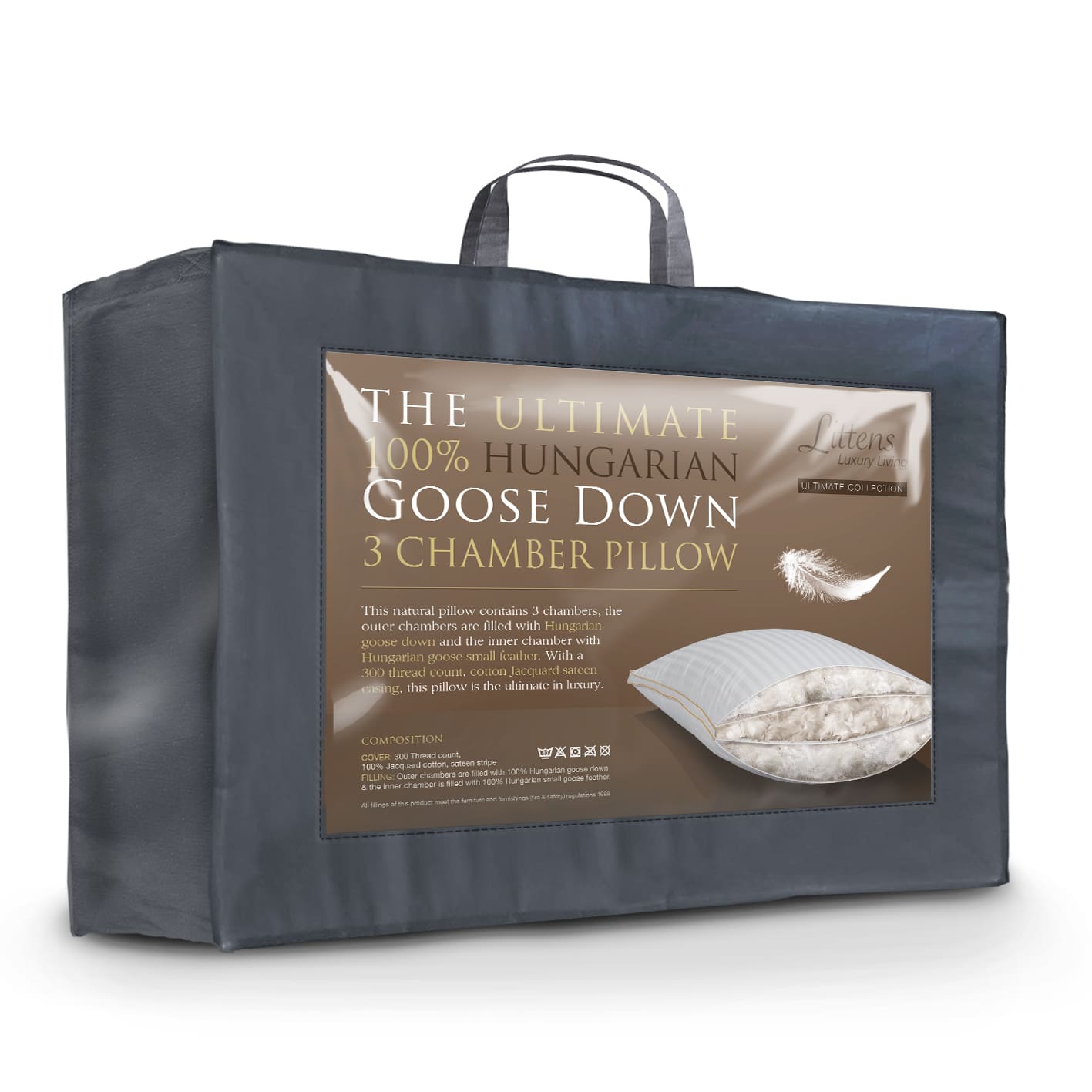 3 Chamber Hungarian Goose Down Side Sleeper Pillow