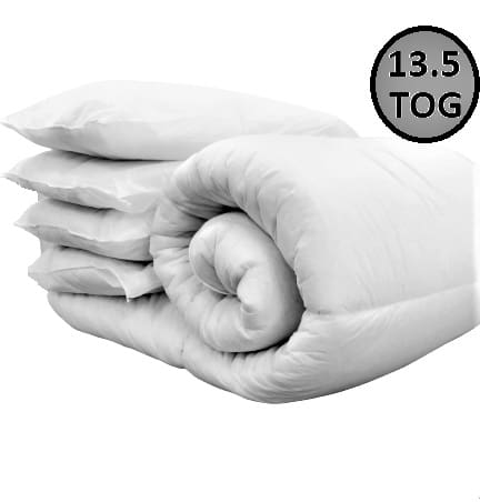 SW 15 Tog King Bed Corovin Duvet & 4 Pillows