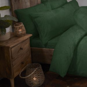 Green Teddy Fleece Fur Soft Cosy 30cm Fitted Bed Sheet