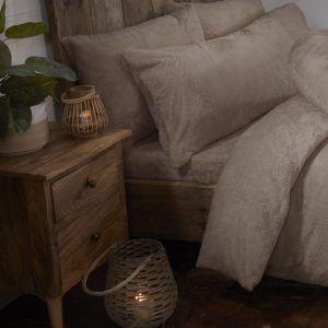 Mink Teddy Fleece Fur Soft Cosy 30cm Fitted Bed Sheet
