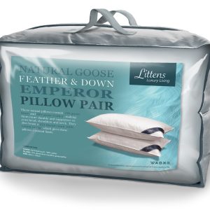 50cm x 100cm Emperor Size Goose Feather & Down Pair Pillows