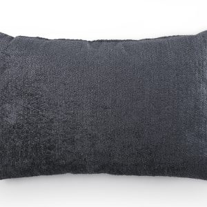24" x 16" Charcoal Twisted Yarn Chenille Boudoir Cushion Cover
