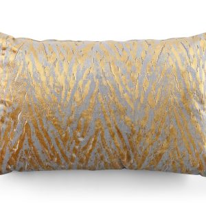 24" x 16" Gold Animal Stripes Chenille Boudoir Cushion Cover