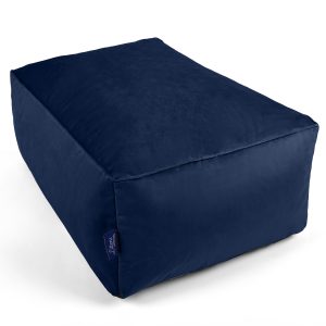 Velvet Rectangular Footstool Bean Bag, Ottoman Pouffe 65cm x 45cm x 25cm