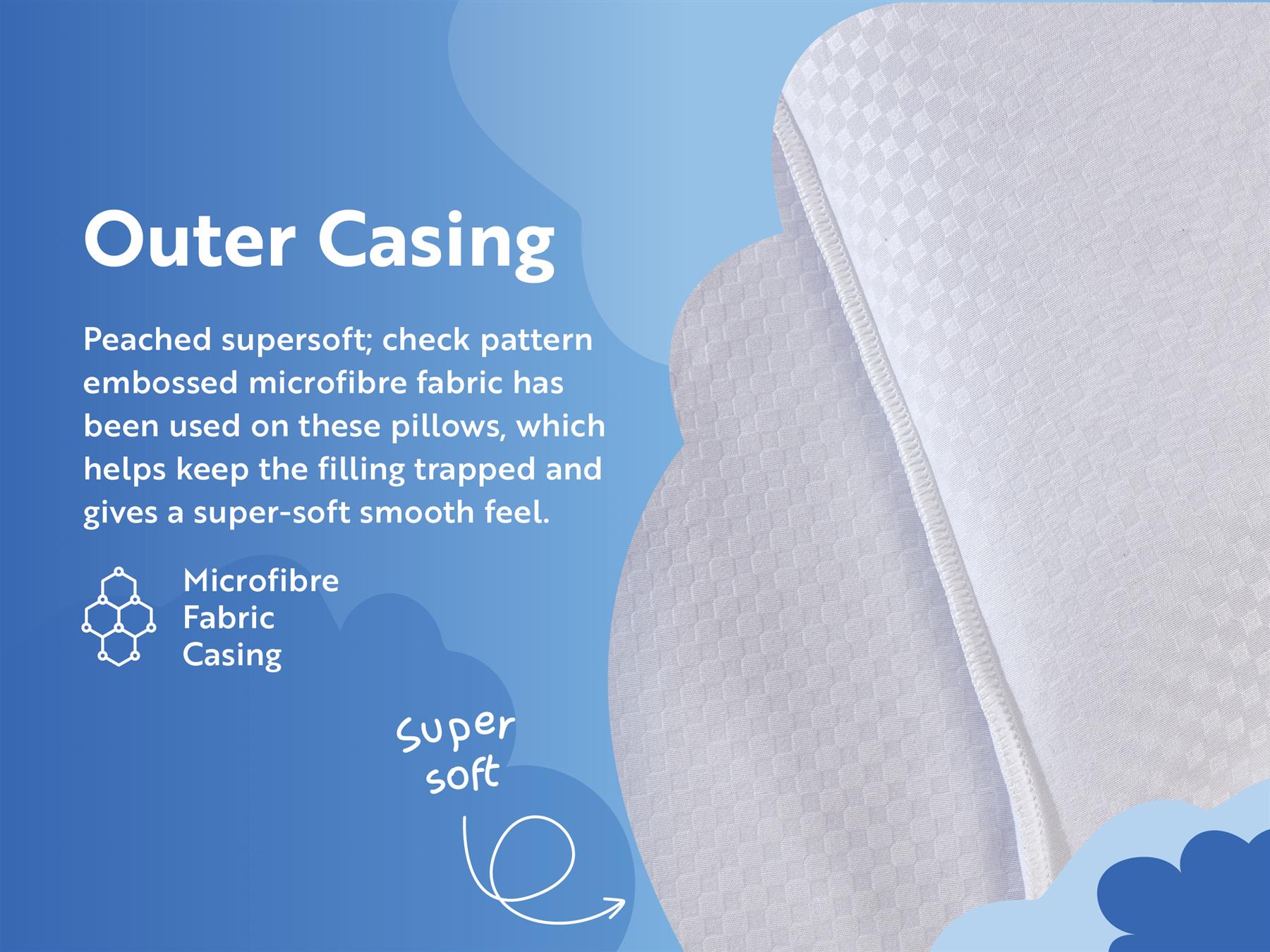 Respond Bounce Back Hollowfibre, Embossed Pair Pillows