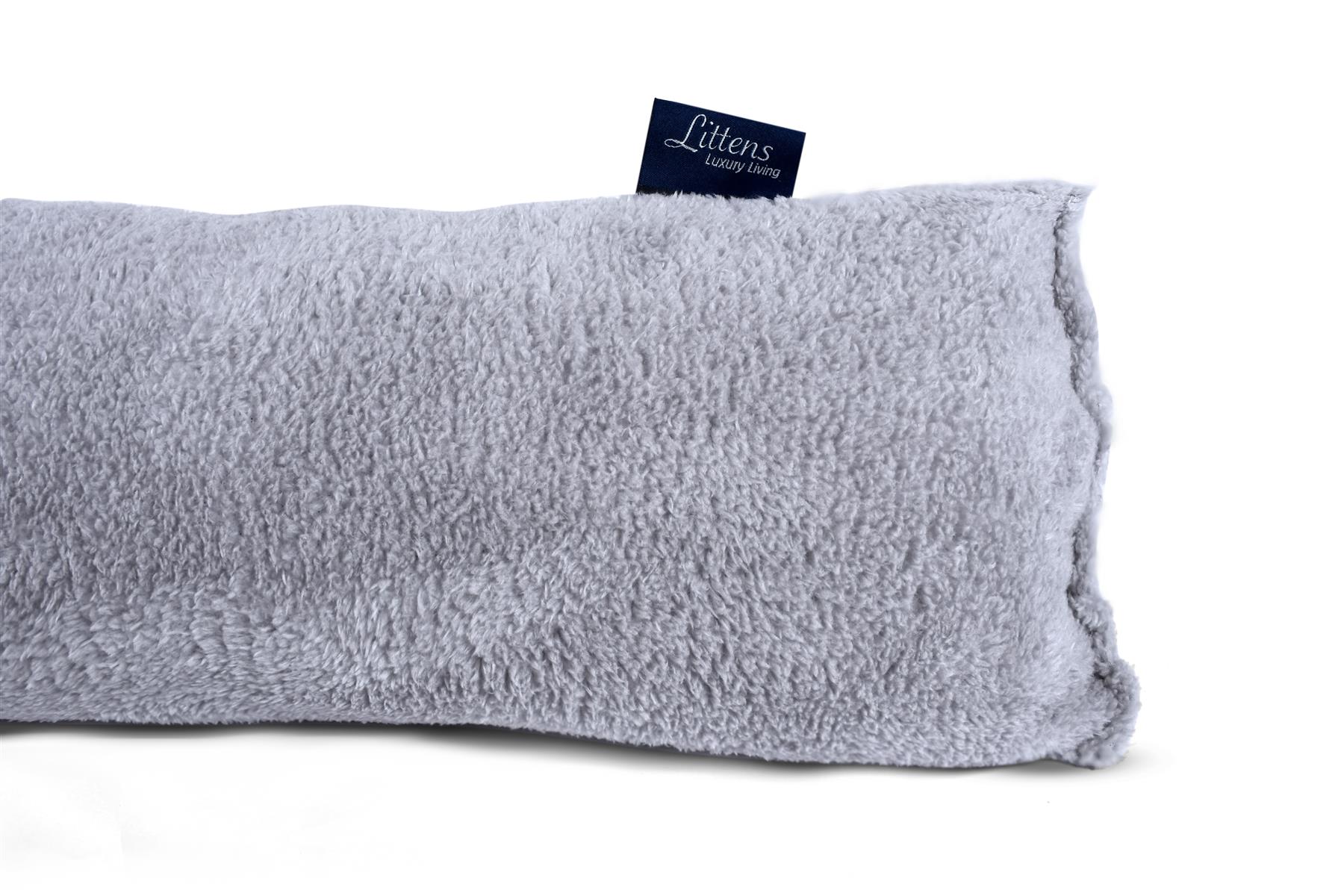 Silver Teddy Fleece Draft Draught Excluder 90cm (36")